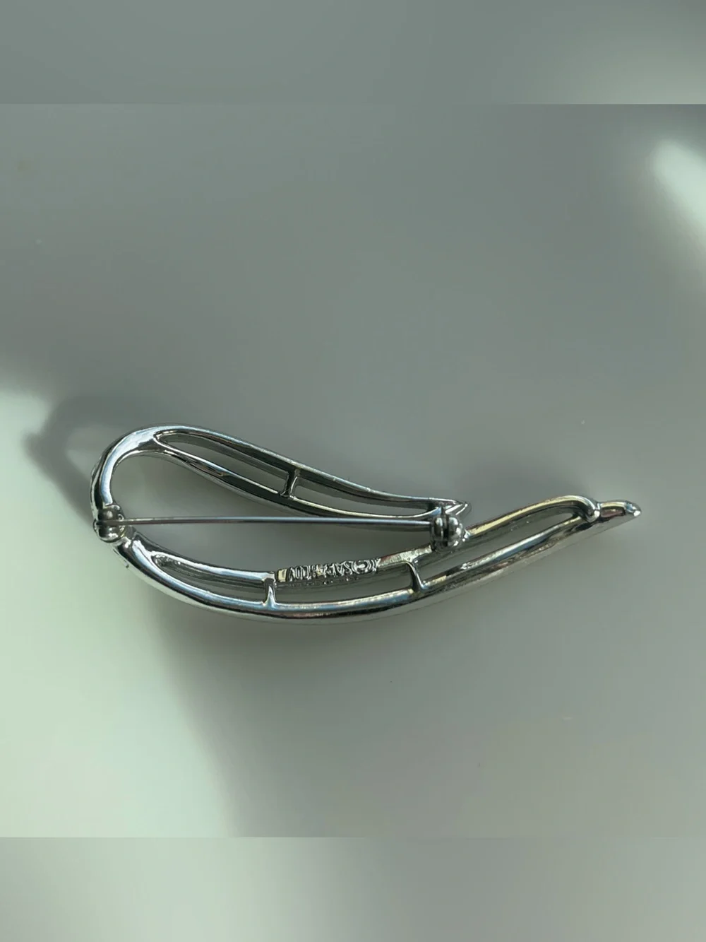 Vintage Sarah Coventry Brooch Silver Tone Modernist Abstract Pin